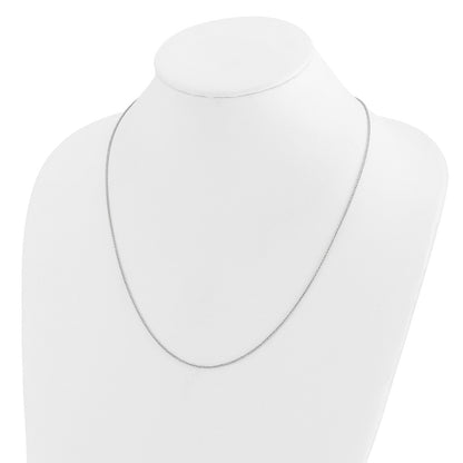 26 Inch 14K White Gold Adjustable 1.2mm D/C Wheat Chain Necklace