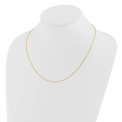 22 Inch 14K Adjustable 1.1mm D/C Cable Chain Necklace