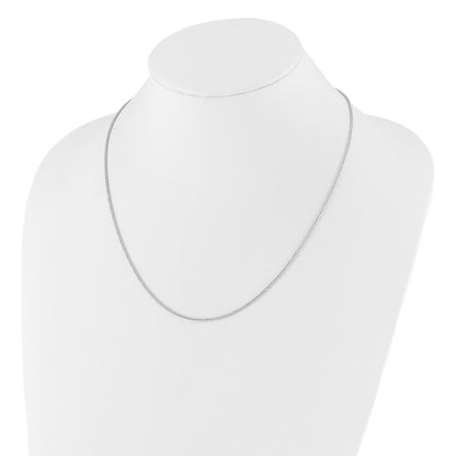 22 Inch 14K White Gold Adjustable 1.5mm Wheat Chain Necklace