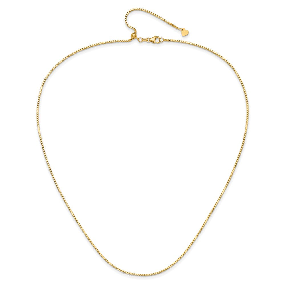 22 Inch 14K Adjustable 1.2mm Box Chain Necklace – goldia.com.au