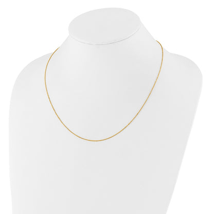 14K Adjustable 1.25mm Flat Cable Chain Necklace