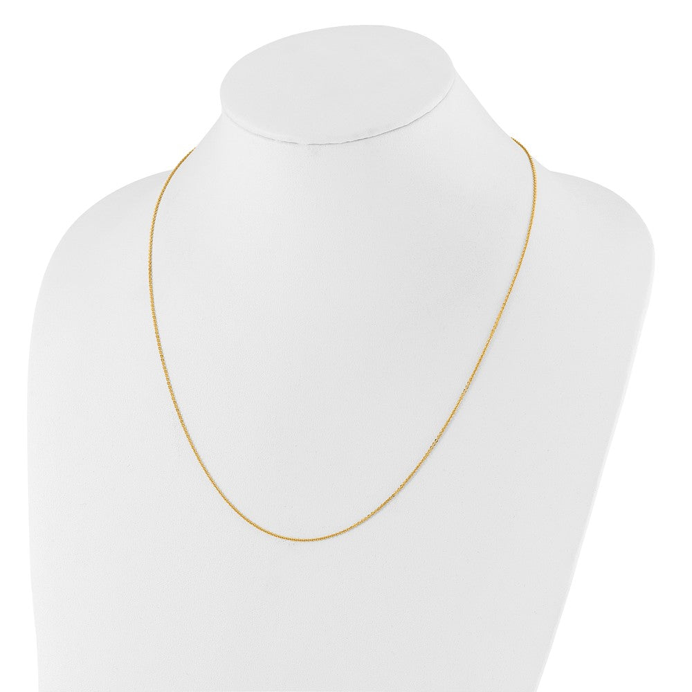 14K Adjustable 1.25mm Flat Cable Chain Necklace
