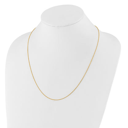 14K Adjustable 1.25mm Flat Cable Chain Necklace