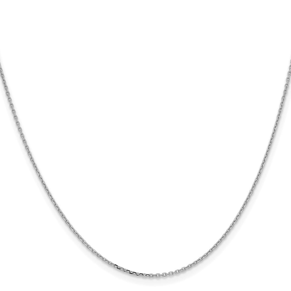 22 Inch 14K White Gold 1.05mm D/C Cable Chain Necklace