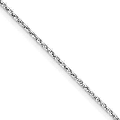 22 Inch 14K White Gold 1.05mm D/C Cable Chain Necklace
