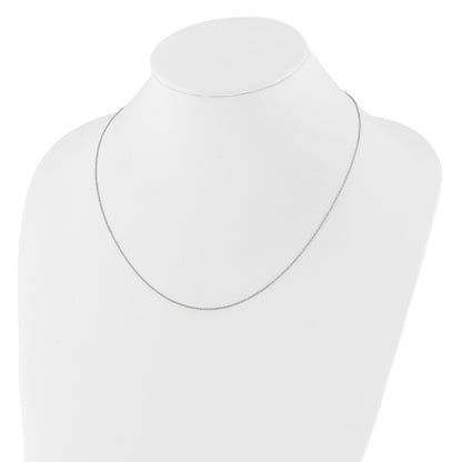 22 Inch 14K White Gold Adjustable .95mm Sparkle Singapore Chain Necklace