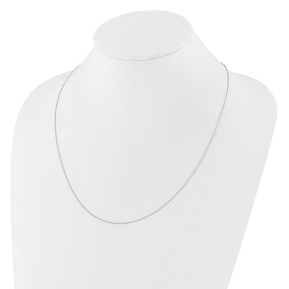 22 Inch 14K White Gold Adjustable .95mm Sparkle Singapore Chain Necklace