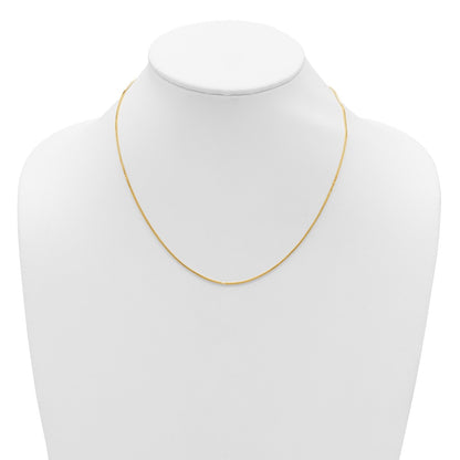 26 Inch 14K Yellow Gold 1mm Box 2In+2In Adjustable Chain Necklace