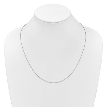 22 Inch 14K White Gold Adjustable 1.15mm D/C Open Franco Chain Necklace