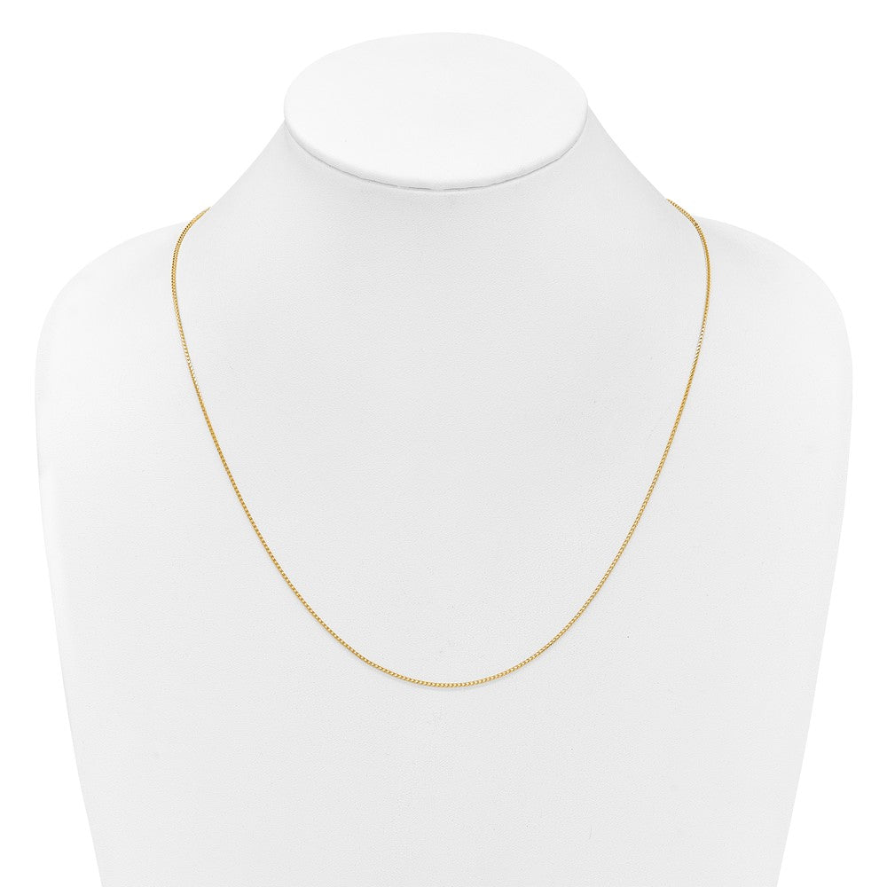 26 Inch 14K Yellow Gold Adjustable 1.1mm Franco Chain Necklace