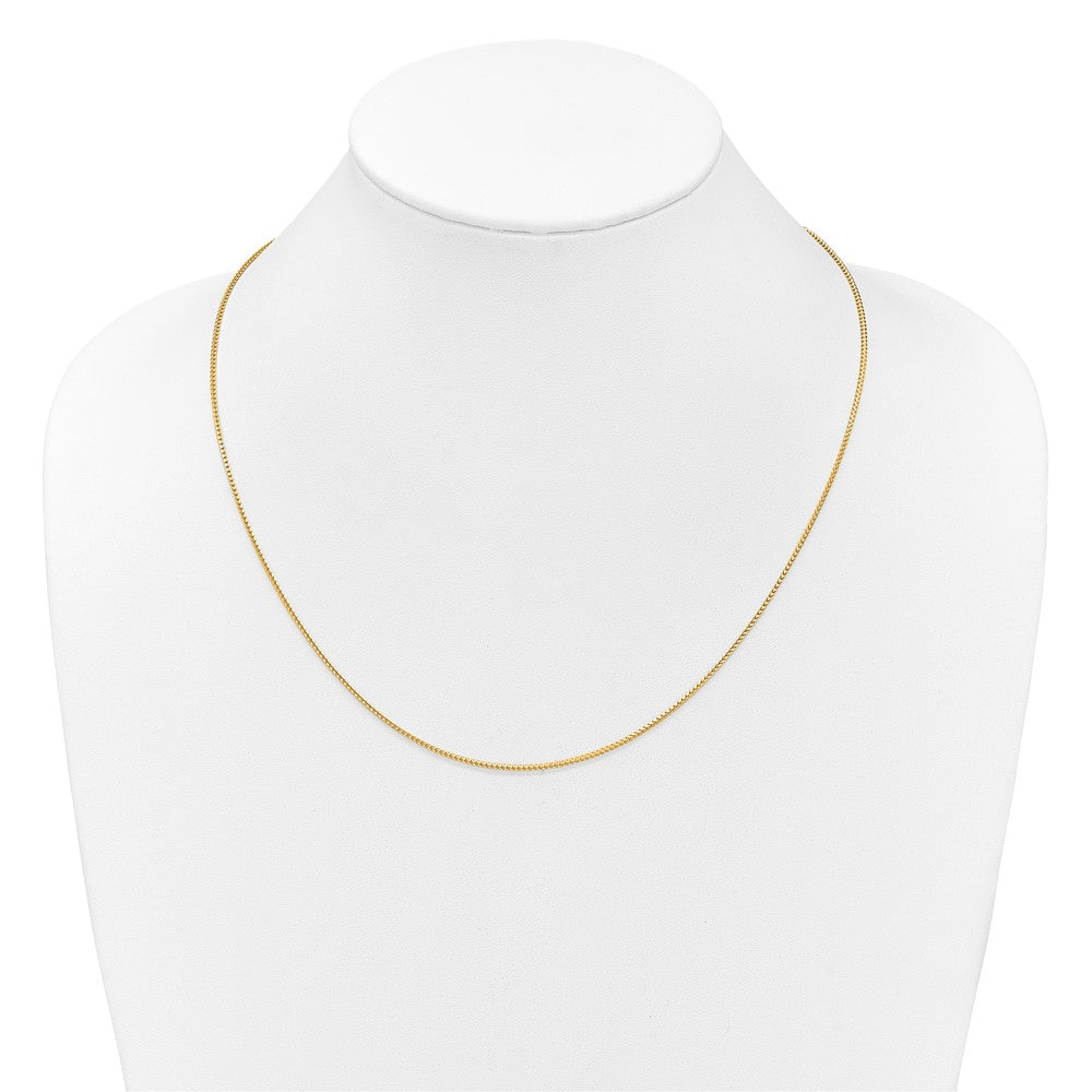 26 Inch 14K Yellow Gold Adjustable 1.25mm Franco Chain Necklace