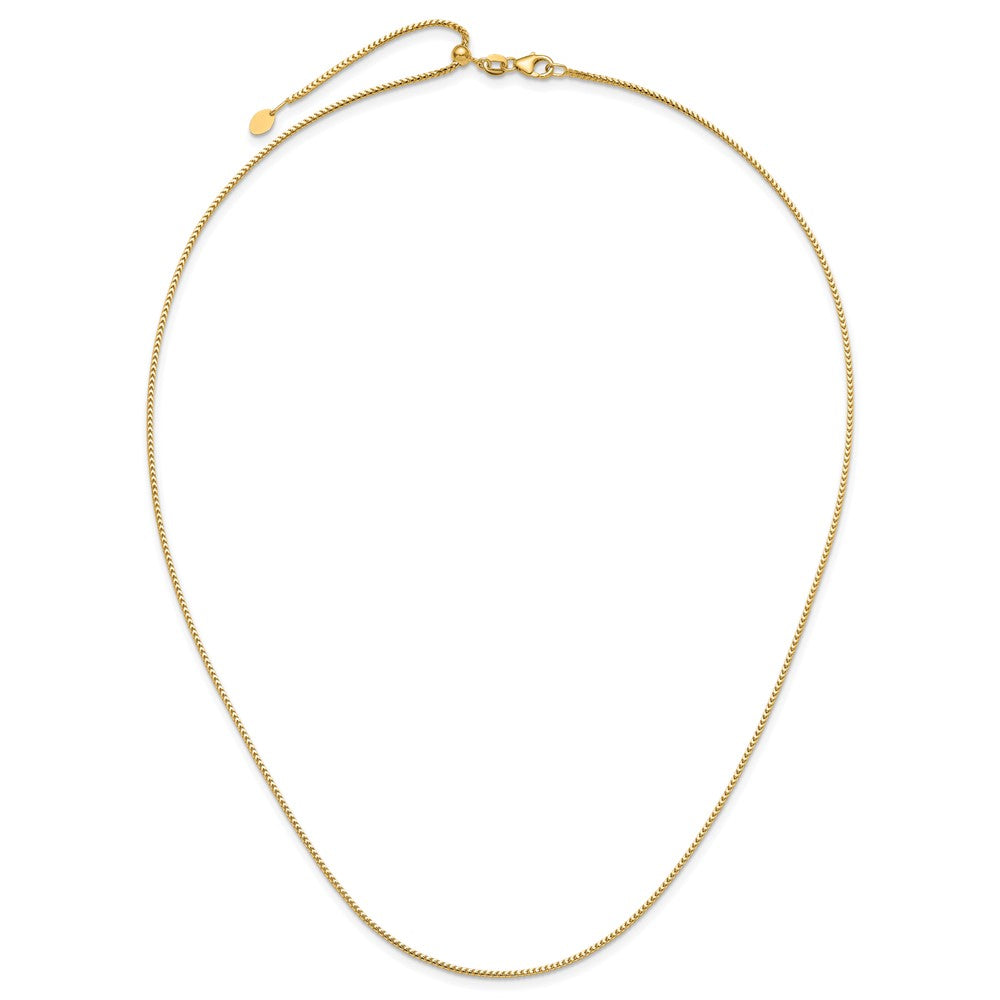 26 Inch 14K Yellow Gold Adjustable 1.25mm Franco Chain Necklace