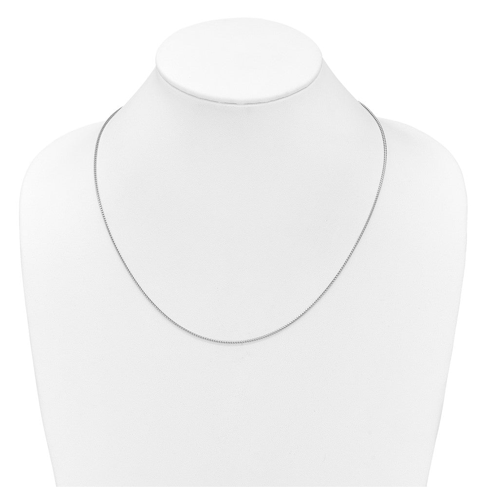 26 Inch 14K White Gold Adjustable 1.25mm Franco Chain Necklace