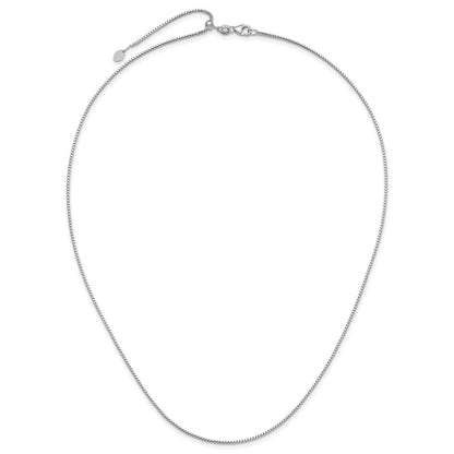 26 Inch 14K White Gold Adjustable 1.25mm Franco Chain Necklace