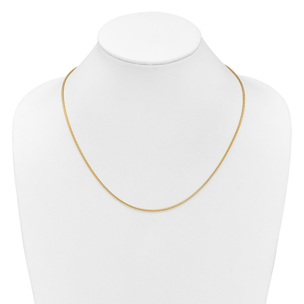 26 Inch 14K Yellow Gold Adjustable 1.5mm Franco Chain Necklace