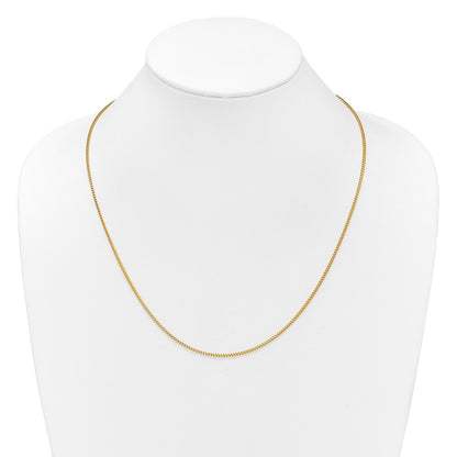 22 Inch 14K Yellow Gold Adjustable 1.5mm Franco Chain Necklace