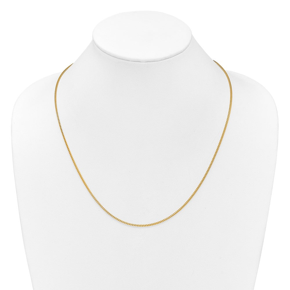 26 Inch 14K Yellow Gold Adjustable 1.5mm Franco Chain Necklace