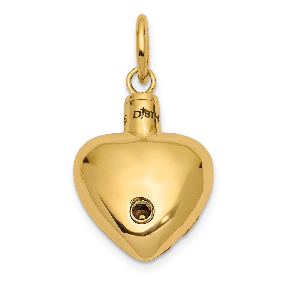 14k Yellow Gold Sentimental Expressions 14K Heart Remembrance Ash Holder Pendant