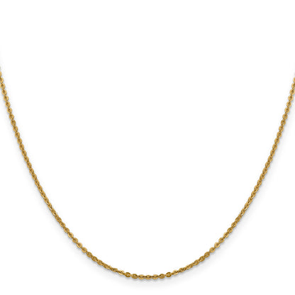 16 Inch 14K 1.7mm Flat Cable Chain Necklace