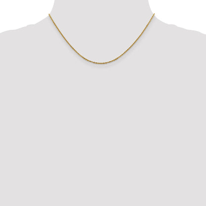 16 Inch 14K 1.7mm Flat Cable Chain Necklace