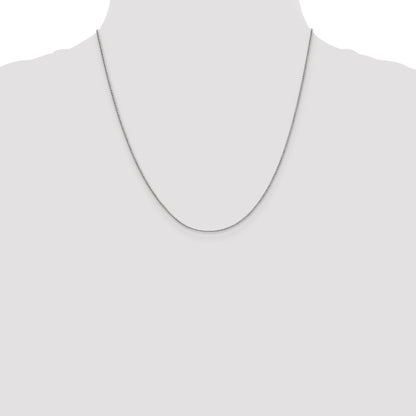 20 Inch 14K White Gold .9mm Round Snake Chain Necklace