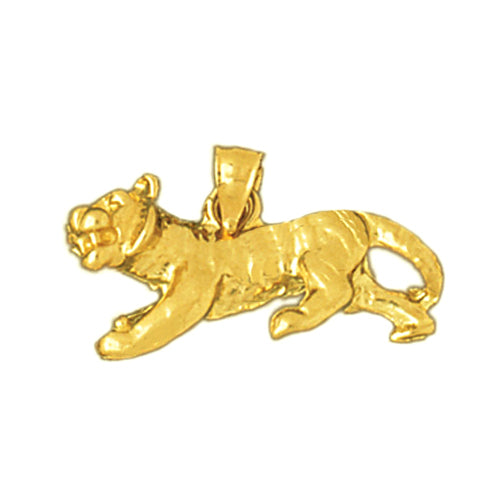 14K Gold 3D Cub Tiger Pendant