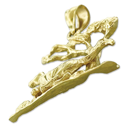 14K Gold Jaguar Pendant