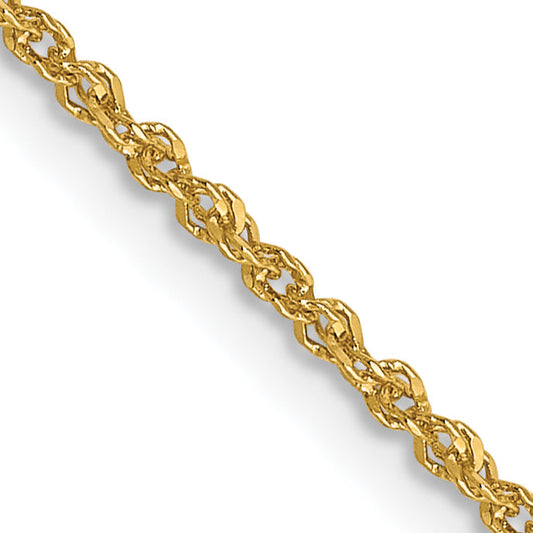 18 Inch 14K 1.3mm Sparkle Singapore Chain Necklace