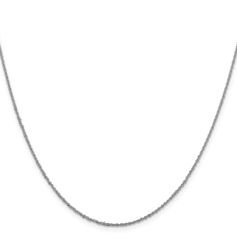 16 Inch 14K White Gold 1.3mm Sparkle Singapore Chain Necklace