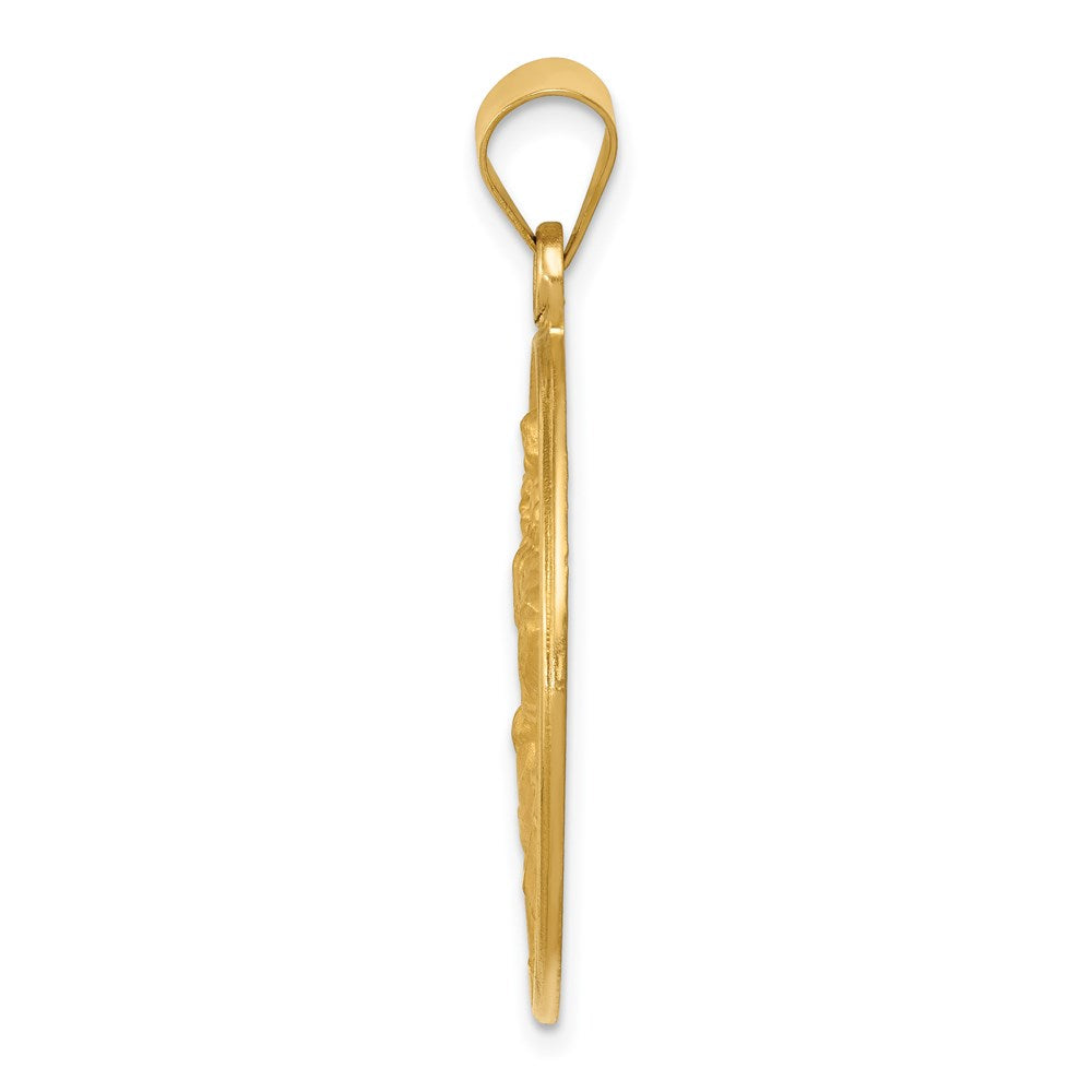 18K Yellow Gold Saint Christopher Medal Pendant