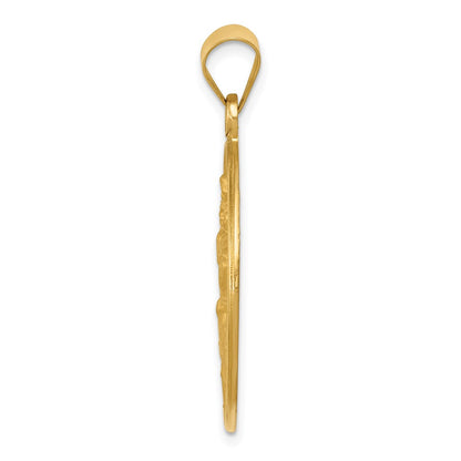 18K Yellow Gold Saint Christopher Medal Pendant