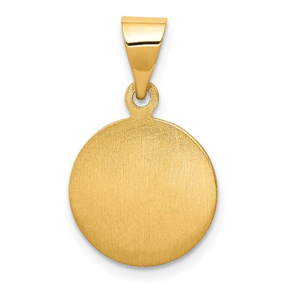 18K Yellow Gold Guardian Angel Medal Pendant