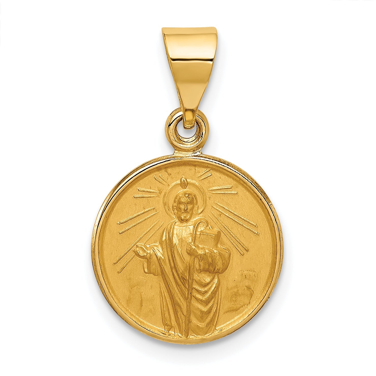 18K Yellow Gold Saint Jude Thaddeus Medal Pendant