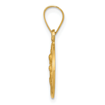 18K Yellow Gold Our Lady Of Perpetual Help Medal Pendant