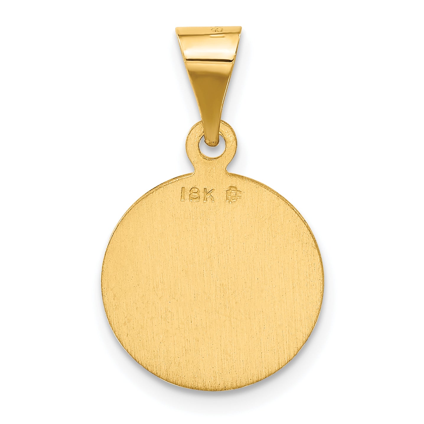18K Yellow Gold Our Lady Of Perpetual Help Medal Pendant