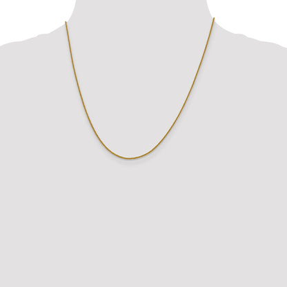 20 Inch 14K 1mm D/C Quadra Wheat Chain Necklace