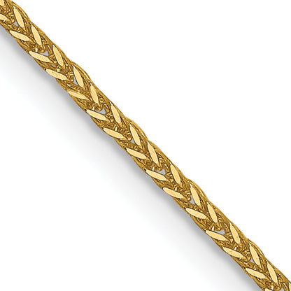 24 Inch 14K 1mm D/C Quadra Wheat Chain Necklace