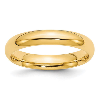 10k Yellow Gold 4mm Standard Weight Comfort Fit Wedding Band Ring