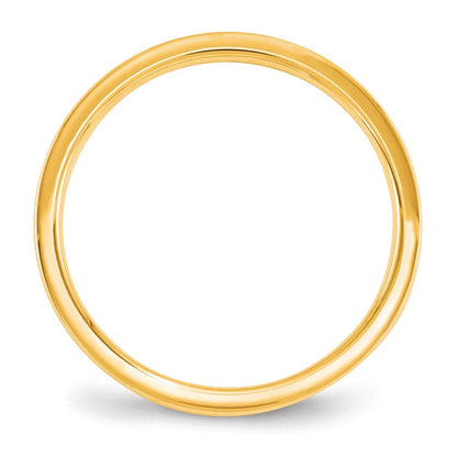 10k Yellow Gold 2.5mm Standard Weight Flat Comfort Fit Wedding Band Ring