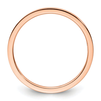 10K Rose Gold 10K 1.2mm Flat Polished Stackable Band Size 5.5