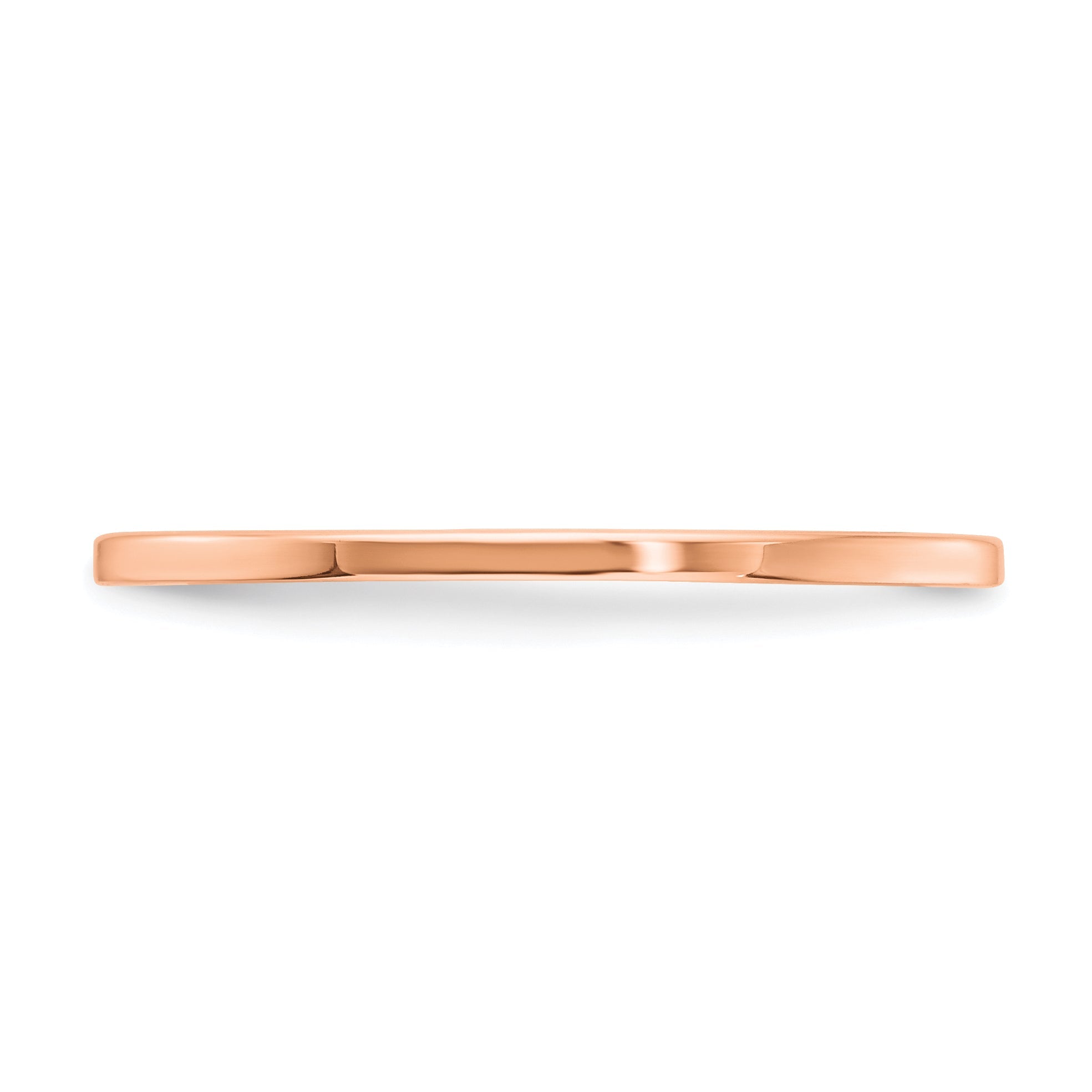 10K Rose Gold 10K 1.2mm Flat Polished Stackable Band Size 5.5