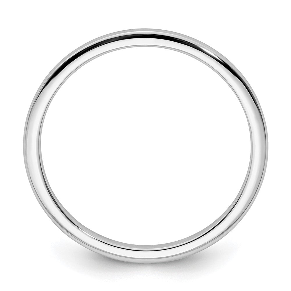 10K White Gold 10K 1.2mm Half Round Polished Stackable Band Size 4
