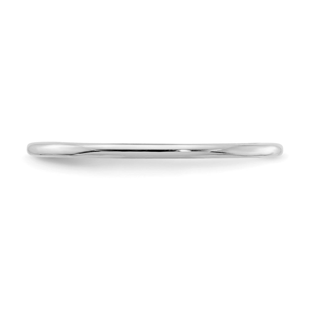 10K White Gold 10K 1.2mm Half Round Polished Stackable Band Size 4