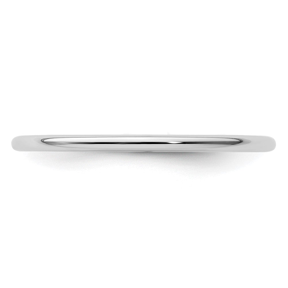 10K White Gold 10K 1.2mm Half Round Polished Stackable Band Size 10