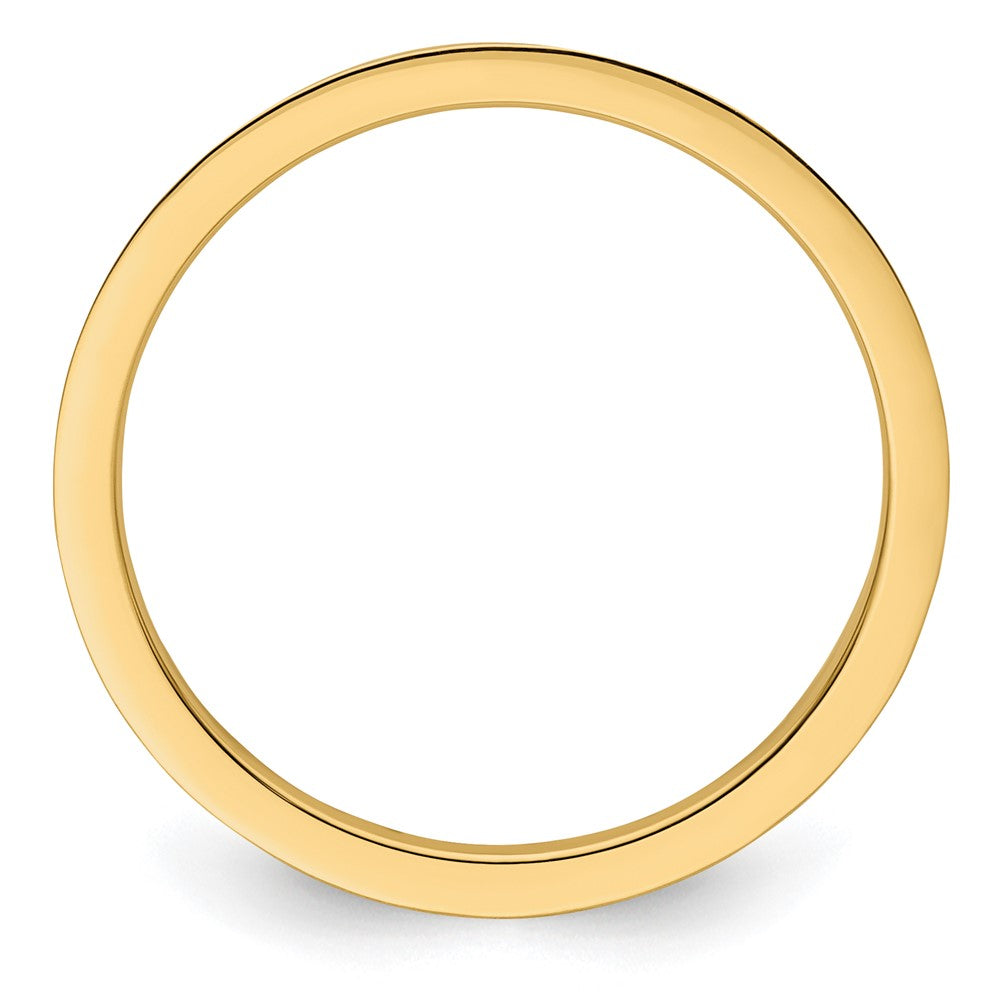 10K Yellow Gold 10K 1.2mm Criss-Cross Pattern Stackable Band Size 4