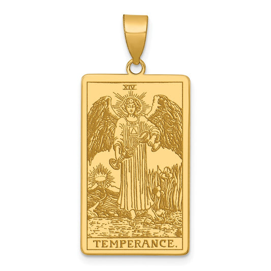 14K Yellow Gold The Empress Tarot Card Pendant