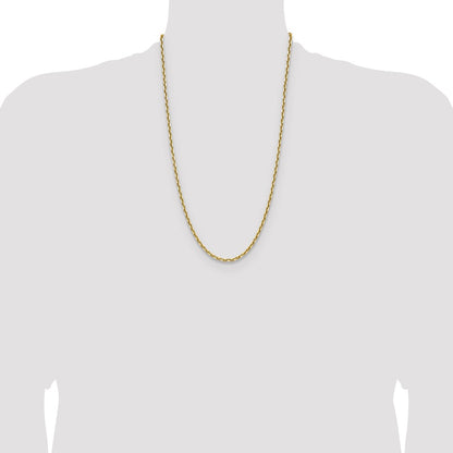 14K Yellow Gold 3.90mm D/C French Link 26 Inch Chain