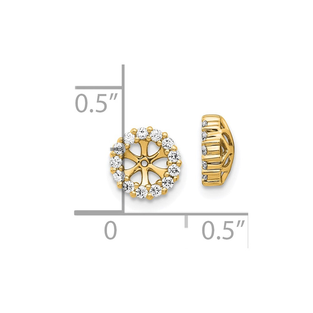 10K Yellow Gold Diamond Earring Jackets