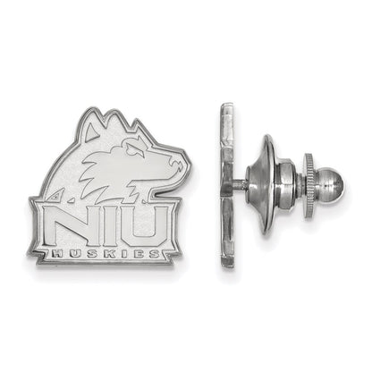14K White Gold LogoArt Northern Illinois University N-I-U Huskies Lapel Pin