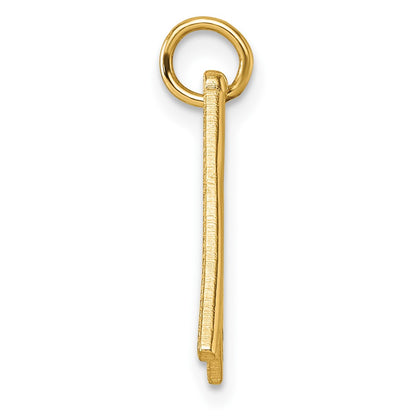 14K Yellow Gold Polished Enameled Rainbow Flying Flag Pendant